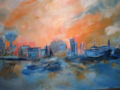 db_db_Sonnenuntergang_in_Warnemuende_Leinwand-_Keilrahmen-_Oel-_60x8011
